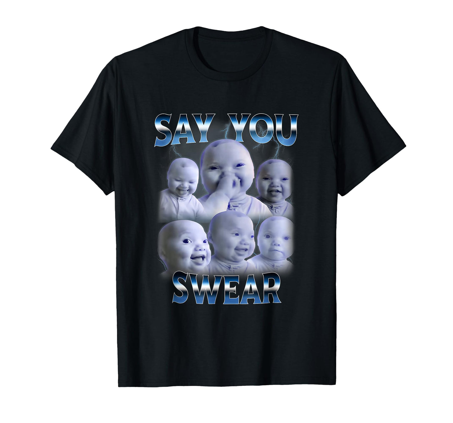 Say You Swear Ai Niche Baby Holding Back Laugh Genz T-Shirt