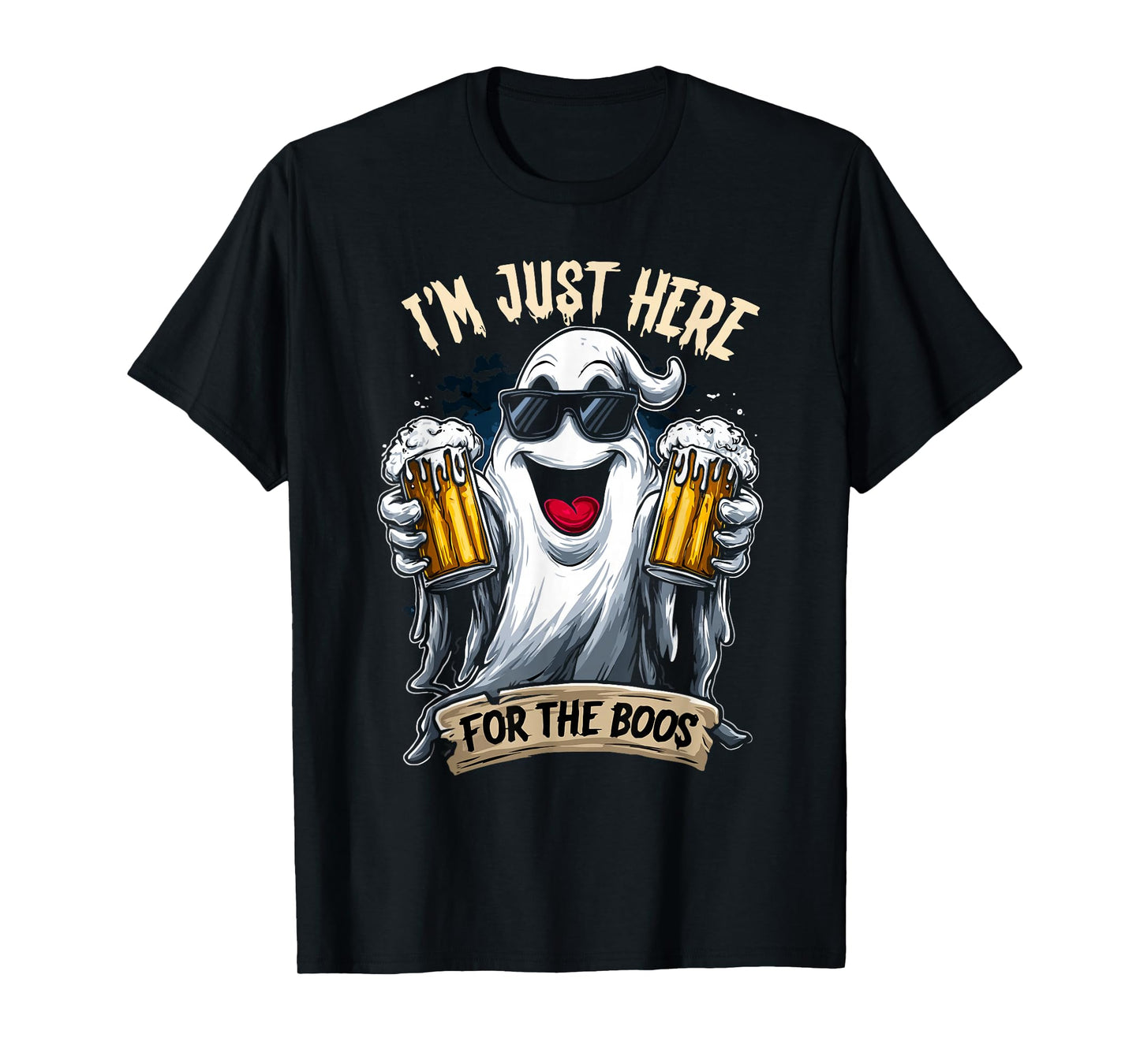 I'm just here for The boos | Funny Halloween Ghost T-Shirt