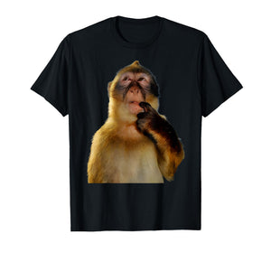 Thinking Monkey Funny Meme Cute Gen Alpha T-Shirt