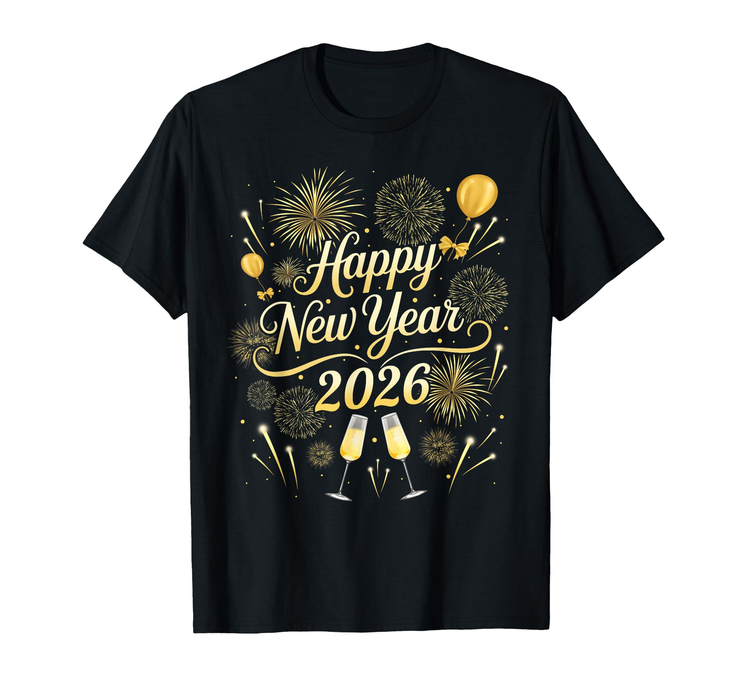 Happy New Year 2026 Funny New Years Eve Party Men Women Kid T-Shirt