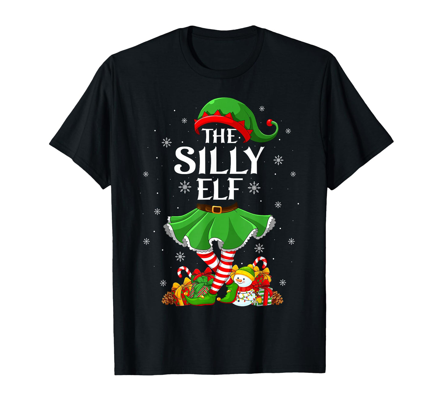Silly Elf Christmas Family Women Girls Elf Squad Xmas T-Shirt