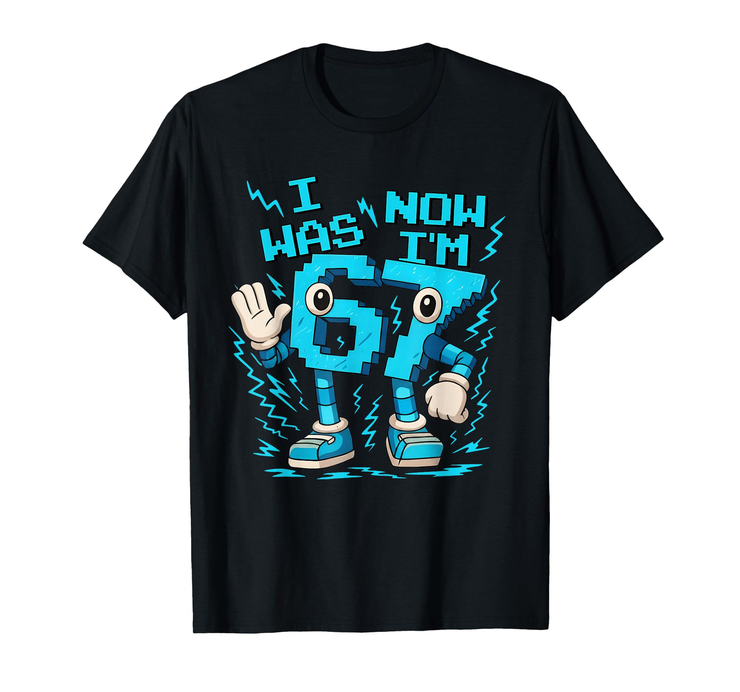 I was 6 Now I'm 7 Six Seven 7 Years Old Birthday Brainrot T-Shirt