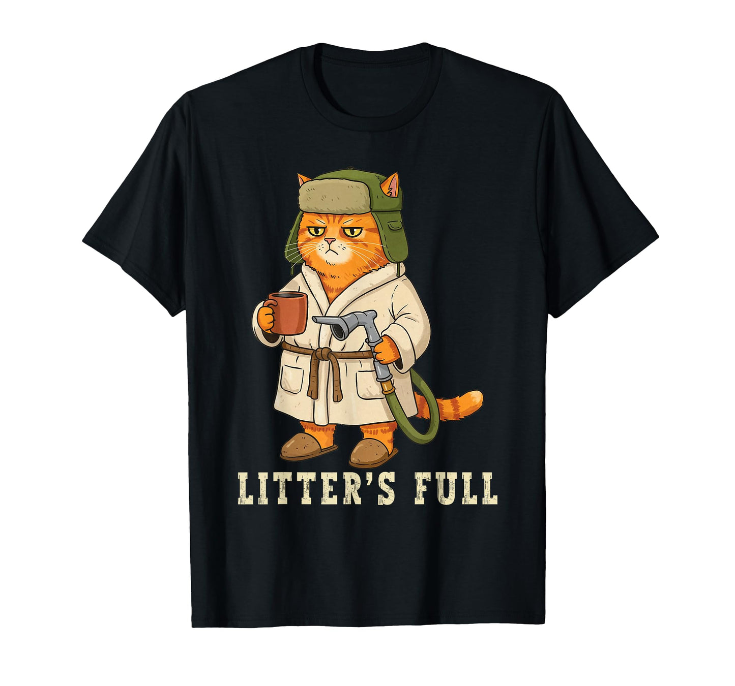 Litter’s Full Funny Cat Christmas Grumpy for Cat Lovers T-Shirt