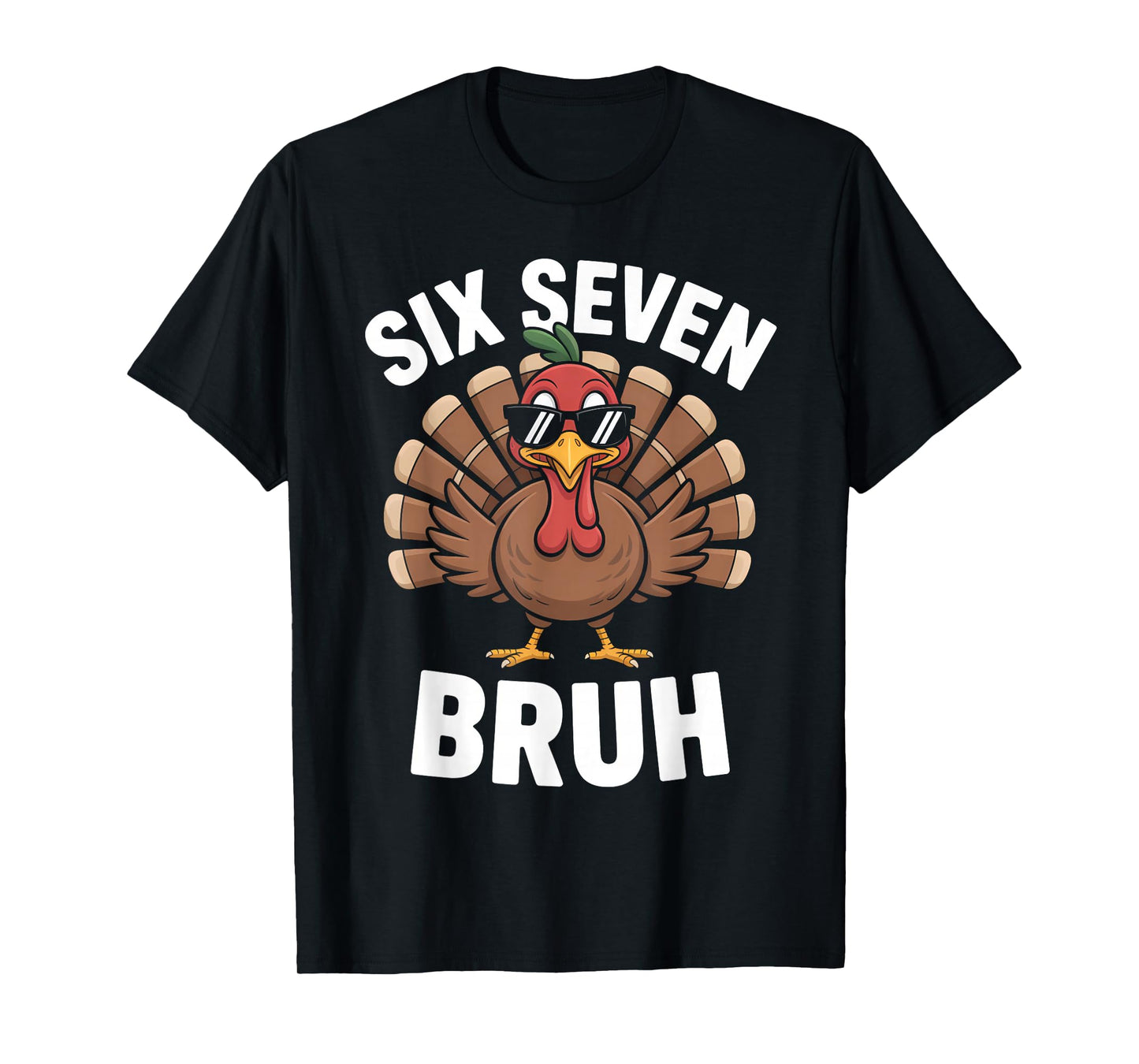 67 Thanksgiving Funny Six Seven Meme Turkey Kids Boys Bruh T-Shirt