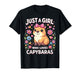 Just a Girl who Loves Capybaras Cute Pink Bow Capybara Lover T-Shirt