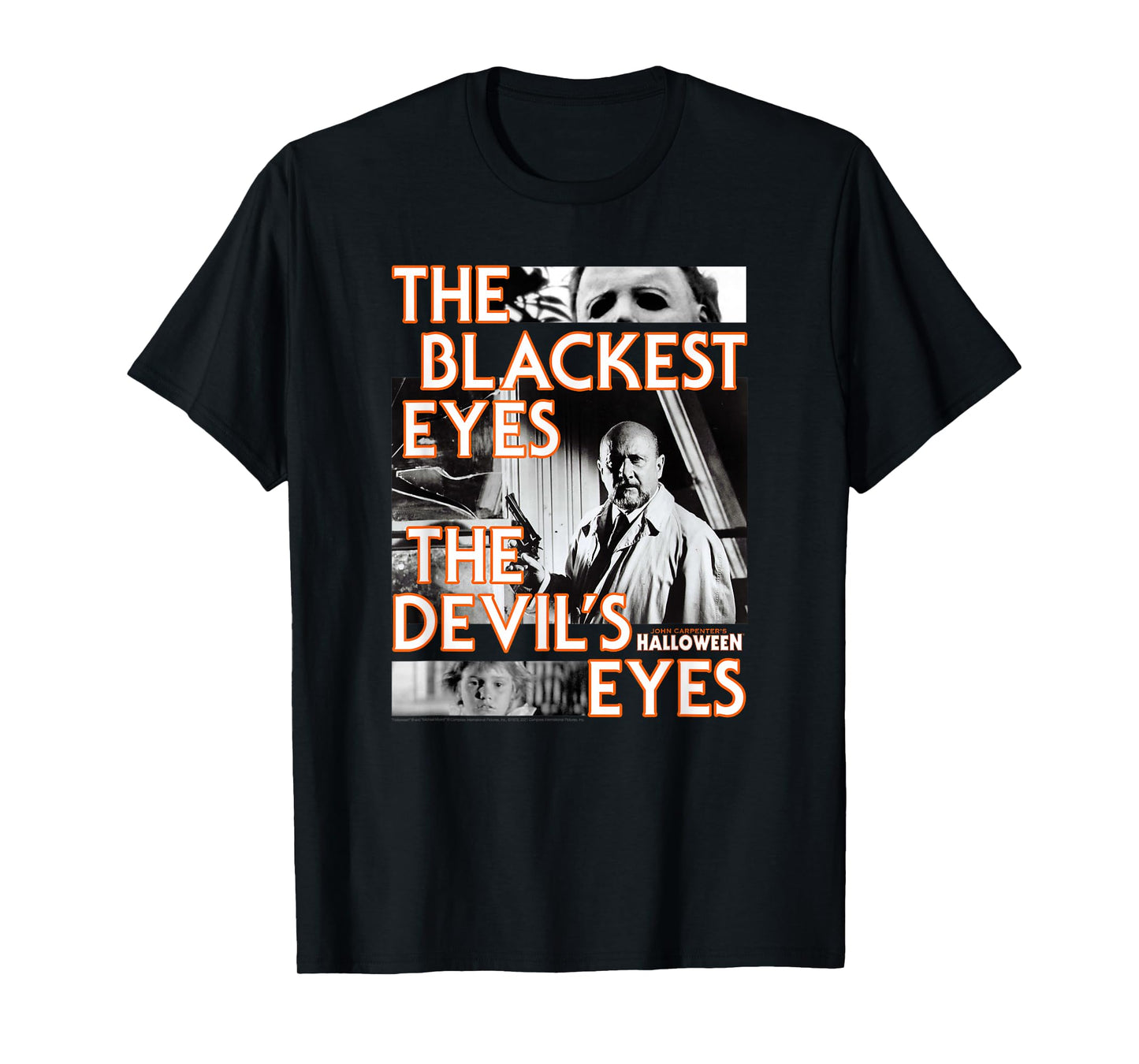 Halloween Dr. Loomis The Devil's Eyes Collage Horror Movie T-Shirt