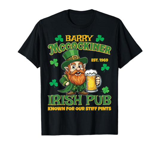 Barry McCockiner McConconner Irish Pub Funny Saint Patrick’s T-Shirt