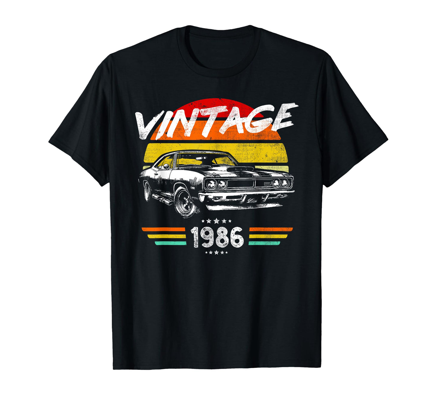 Born 1986 40th Birthday Vintage Muscle Car Fathers Day T-Shirt
