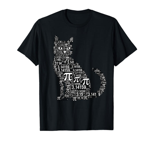 Funny Pi Cat Math Lover Geek Design T-Shirt