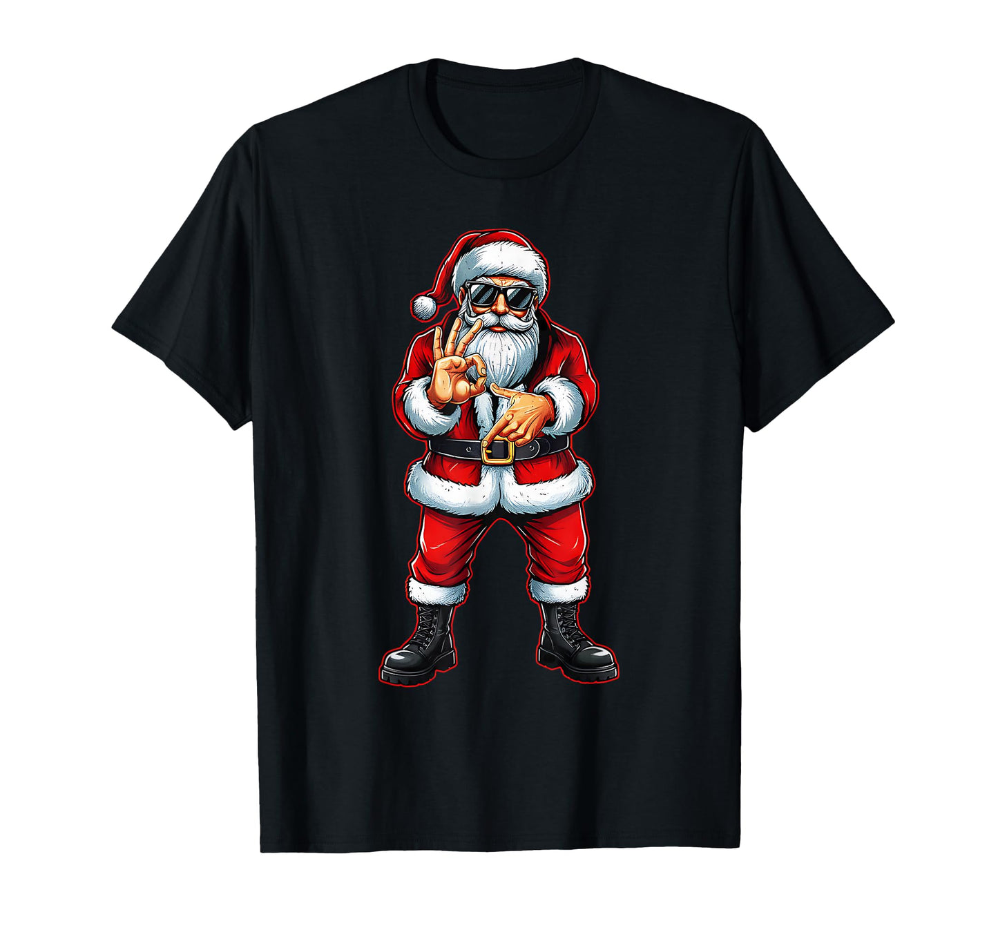 Funny Six Seven 6 7 Meme 67 Santa Christmas Men Boys Teen T-Shirt