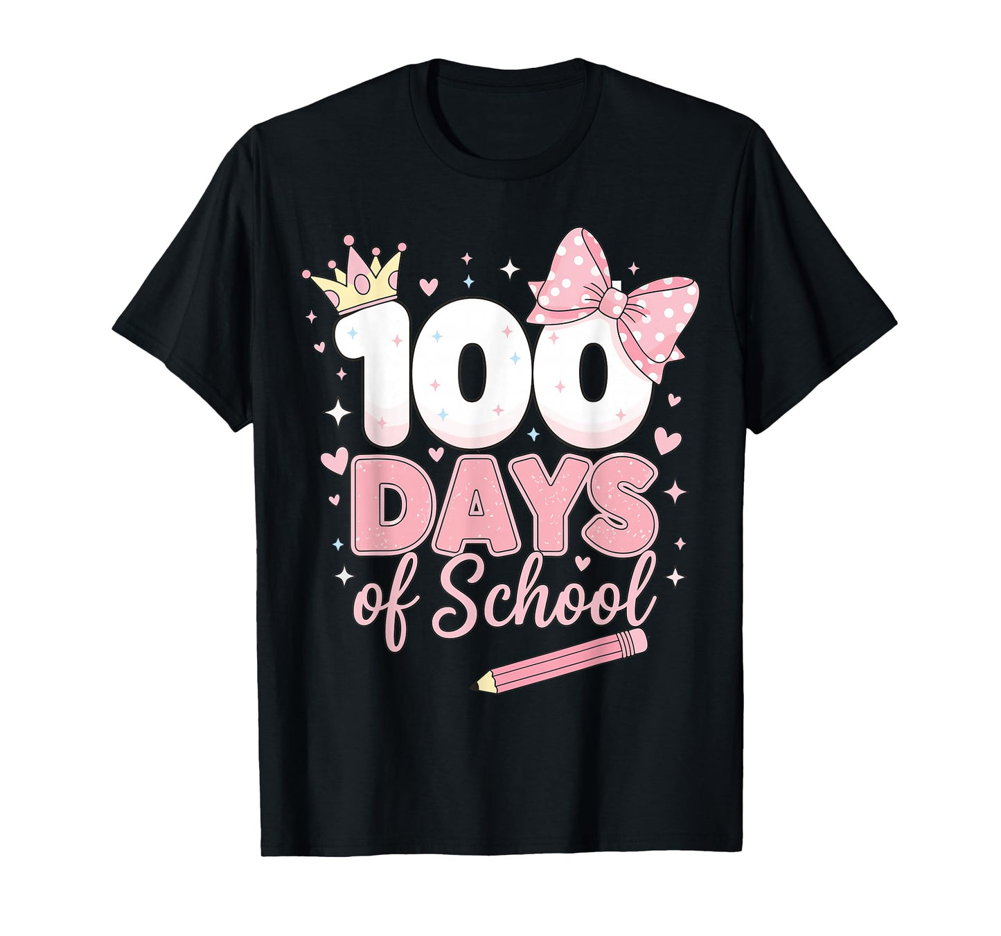 Preppy 100th Day of School 100 Days of School Girl Kids T-Shirt