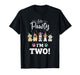 Dog Lets Pawty I'm Two! Puppy Birthday Party Design T-Shirt