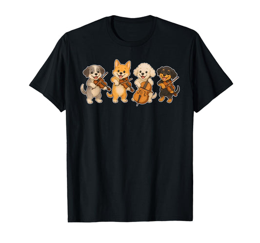 Classical Music Men Women Kids Funny Dog Musicians T-Shirt