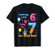 I was 6 Today I'm 7 Birthday Kids Six Seven Ice Cream Drip T-Shirt