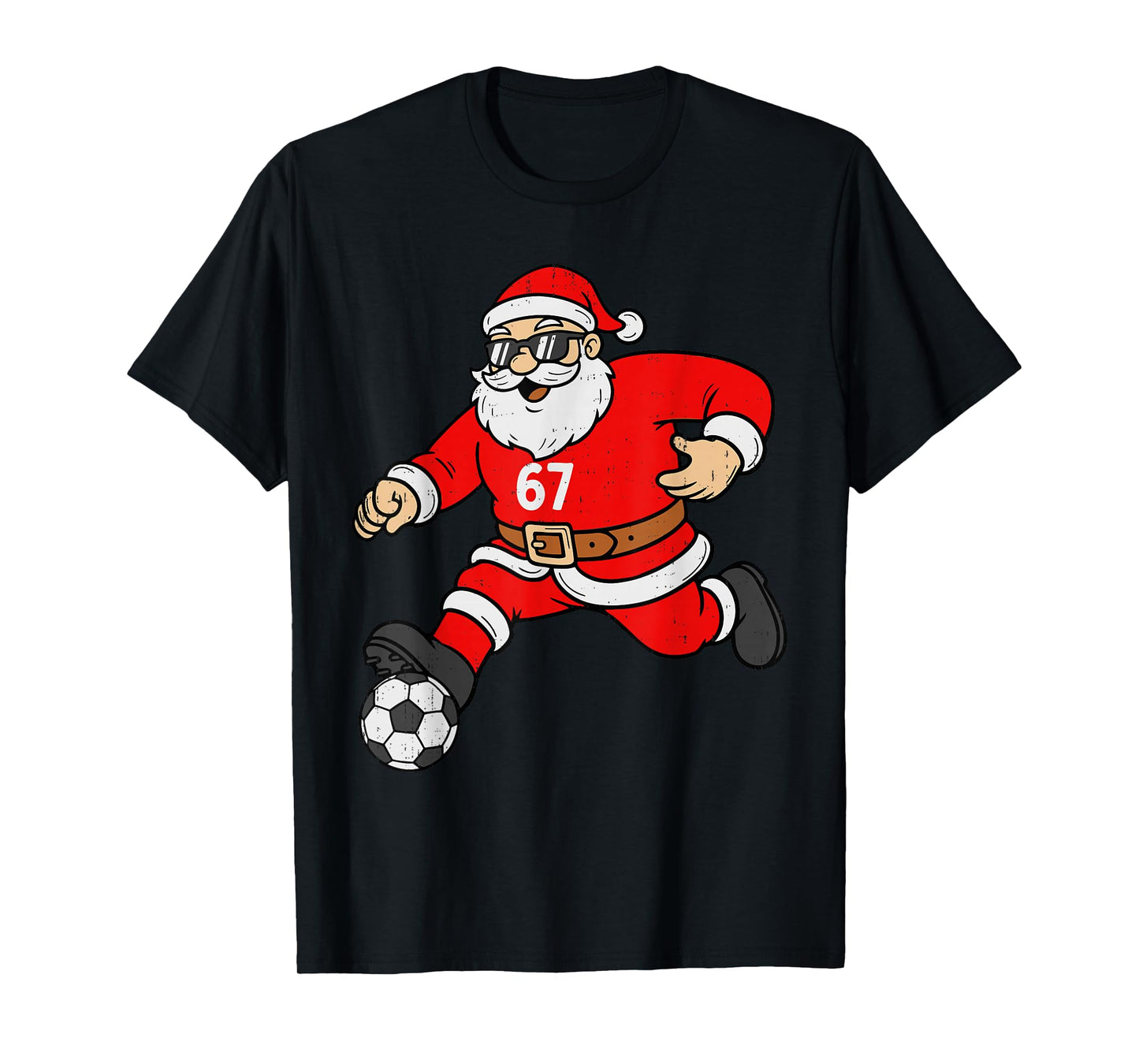 67 Soccer Santa Six Seven Meme Christmas Sport Men Boy Kid T-Shirt