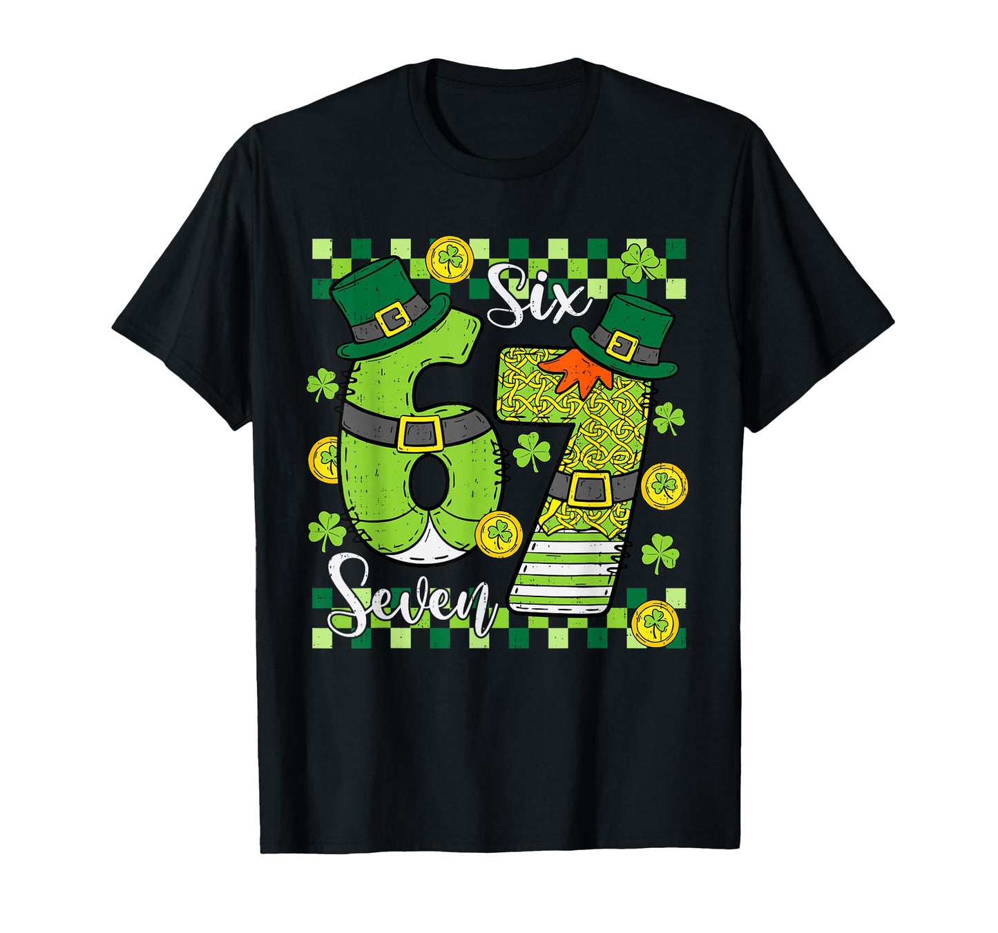 Six Seven 6 7 St Patricks Day Girls Boys Kids Saint Patricks T-Shirt