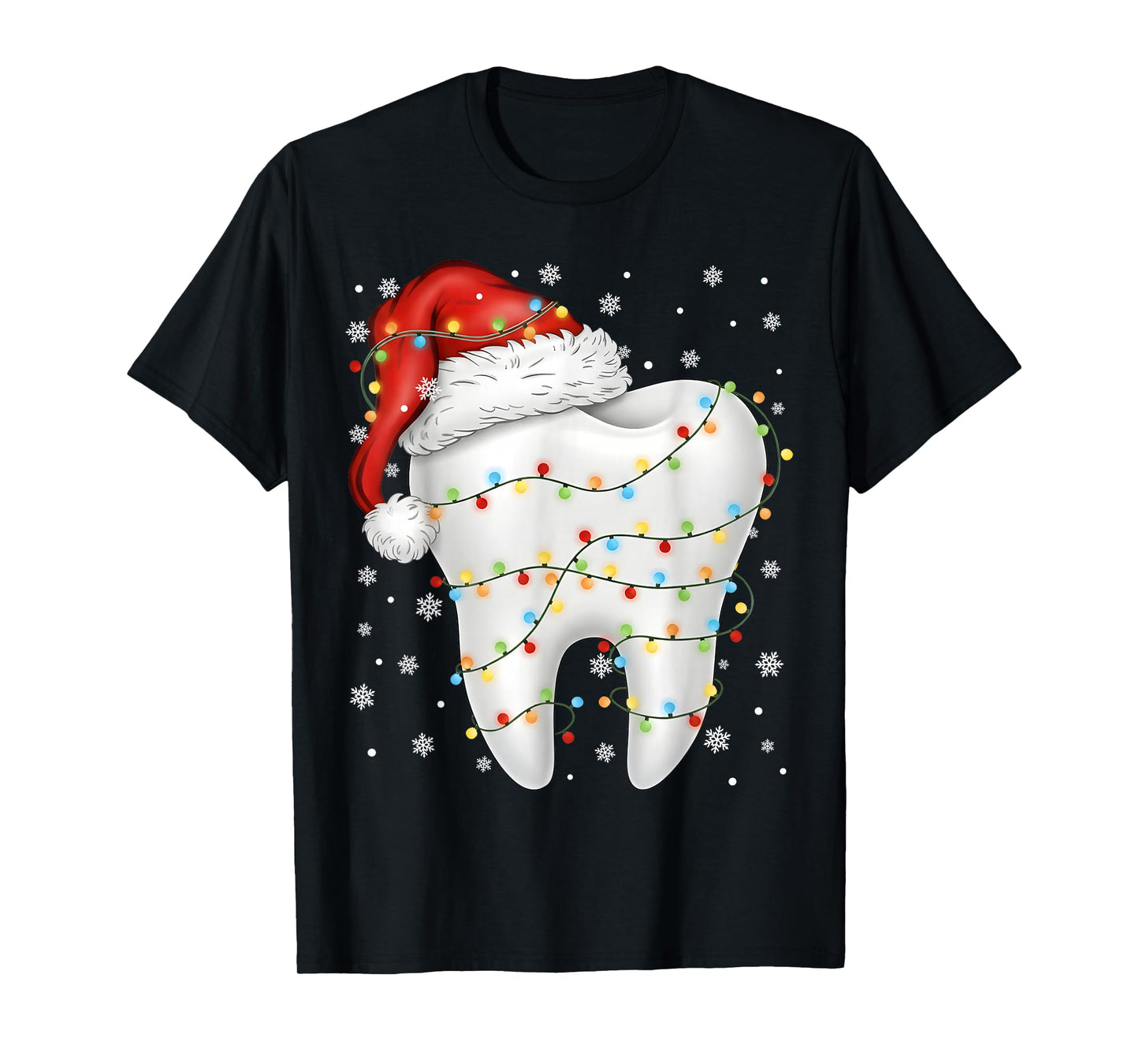Funny Dental Tooth Pjs Pajamas Christmas Xmas Men Women T-Shirt