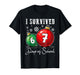 I Survived 67 Days of School Christmas Candy Cane Six Seven T-Shirt