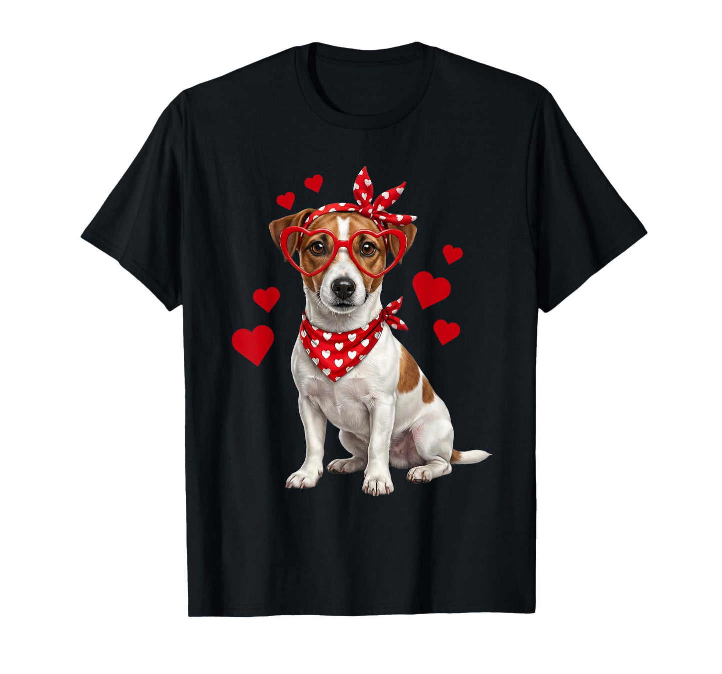 Jack Russell Terrier Valentines Day Dog Lover Heart T-Shirt