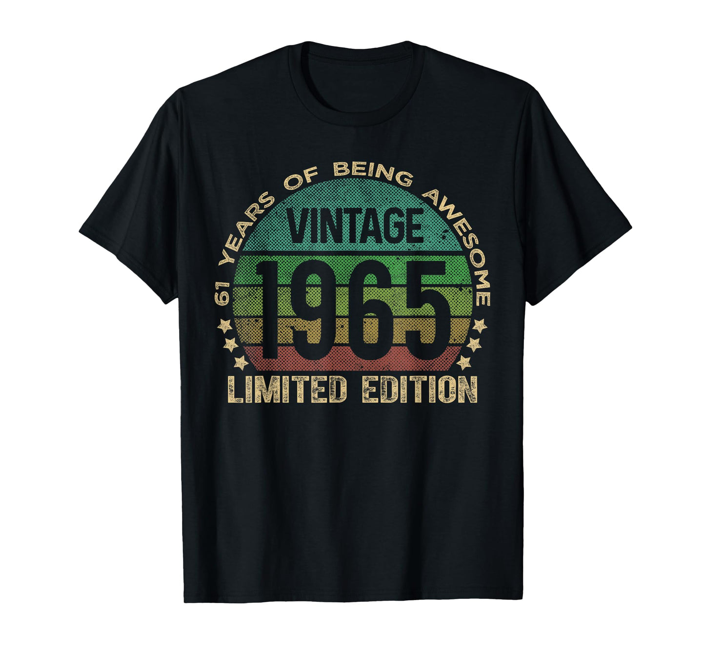 61 Year Old Gifts Vintage 1965 Limited Edition 61st Birthday T-Shirt