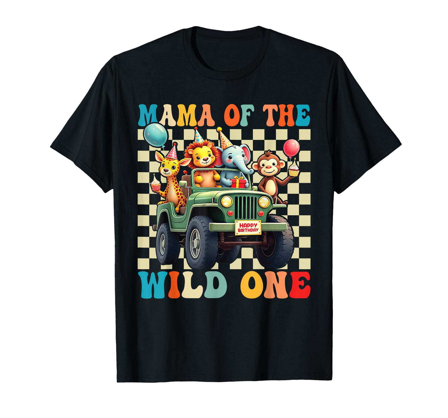 Mama of The Wild One 1st Birthday Safari Jungle Animals T-Shirt