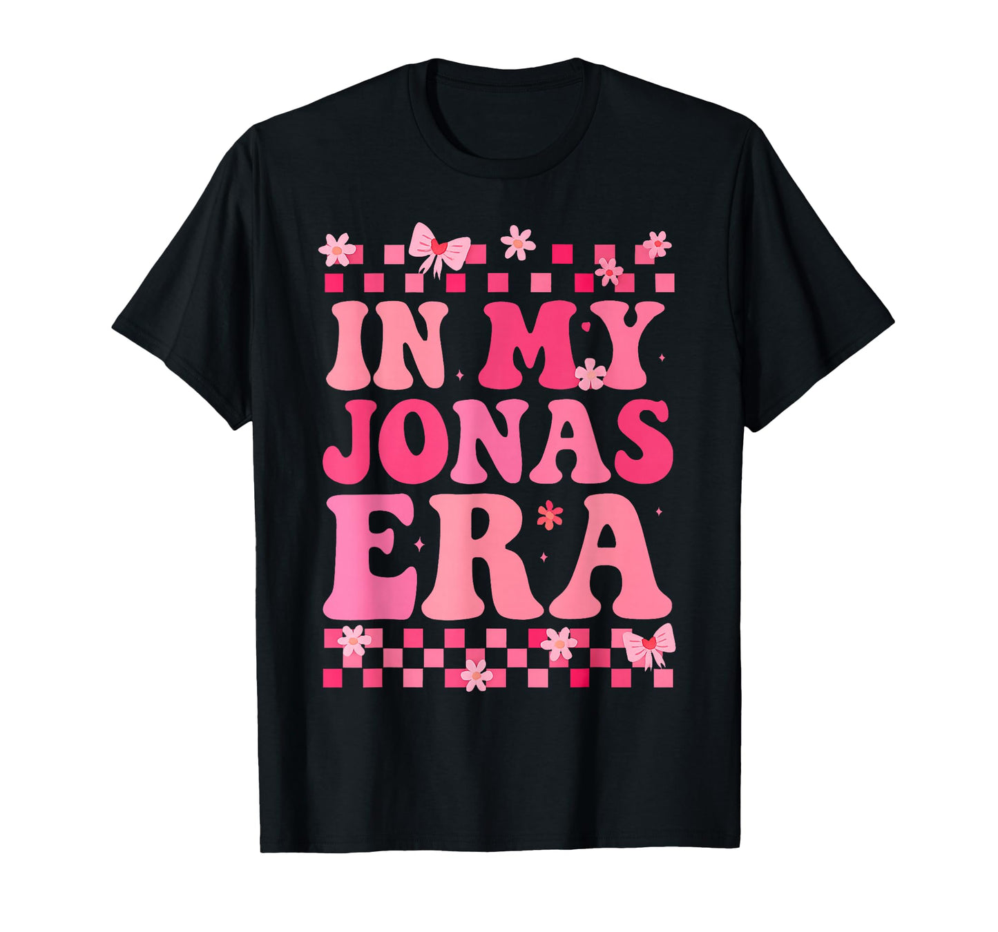 Groovy in My Jonas Era Funny Jonas Heart for Men Women Kids T-Shirt