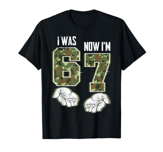 I was 6 Now I'm 7 Birthday Boys Kids 67 Meme Six Seven 6 7 T-Shirt