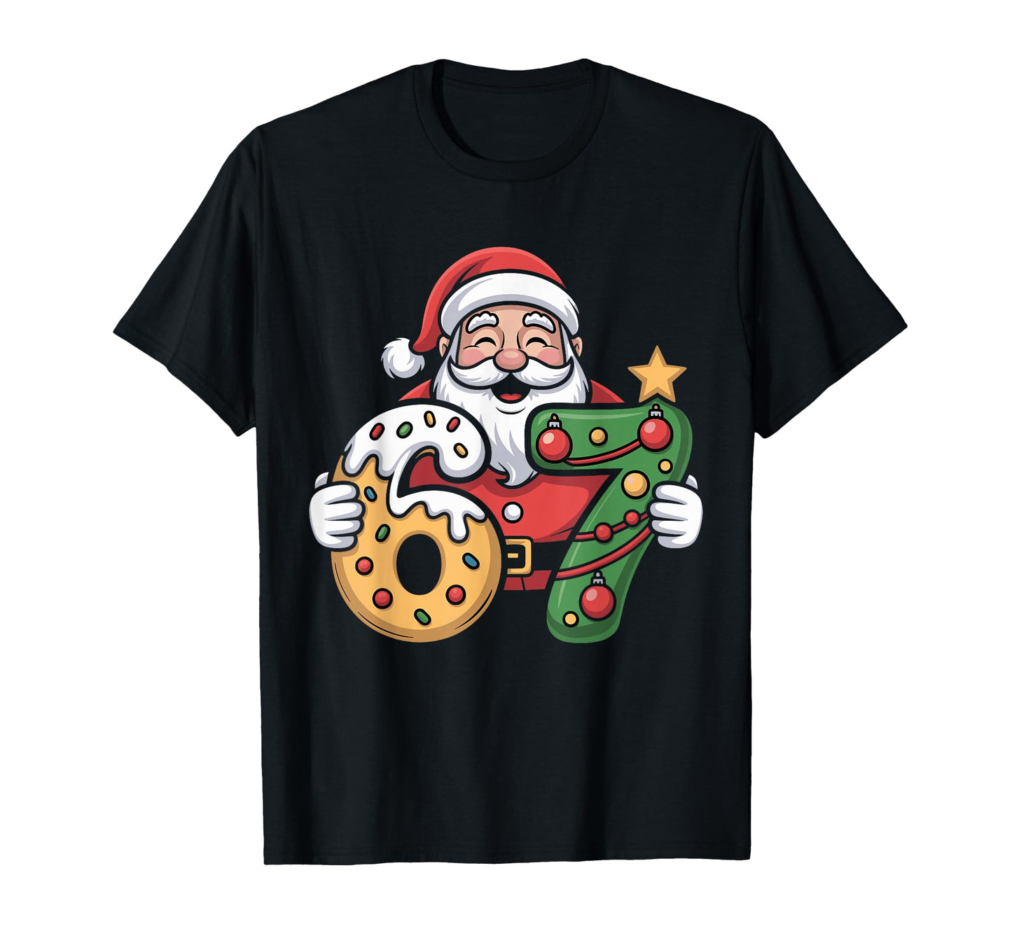67 Meme Funny Santa Six Seven Christmas Xmas Kids Men Women T-Shirt