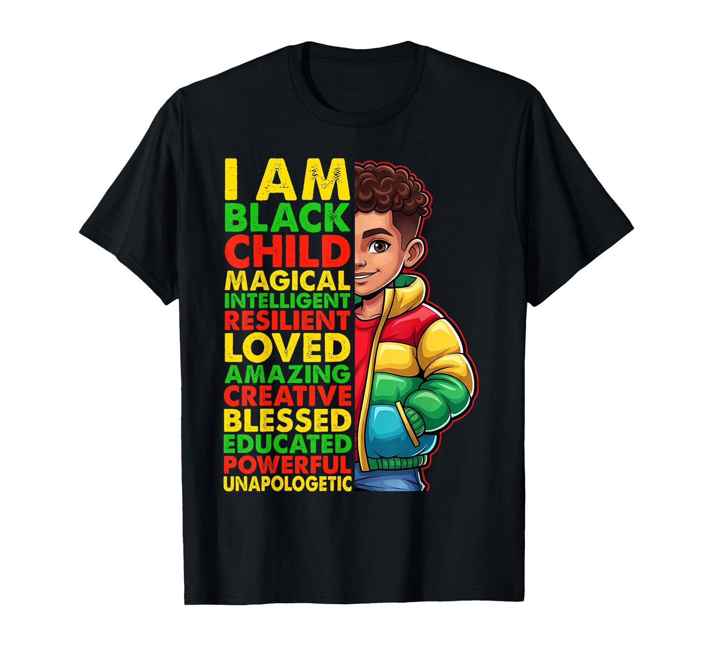 I am Black History Month Shirt Kids Boys African American T-Shirt