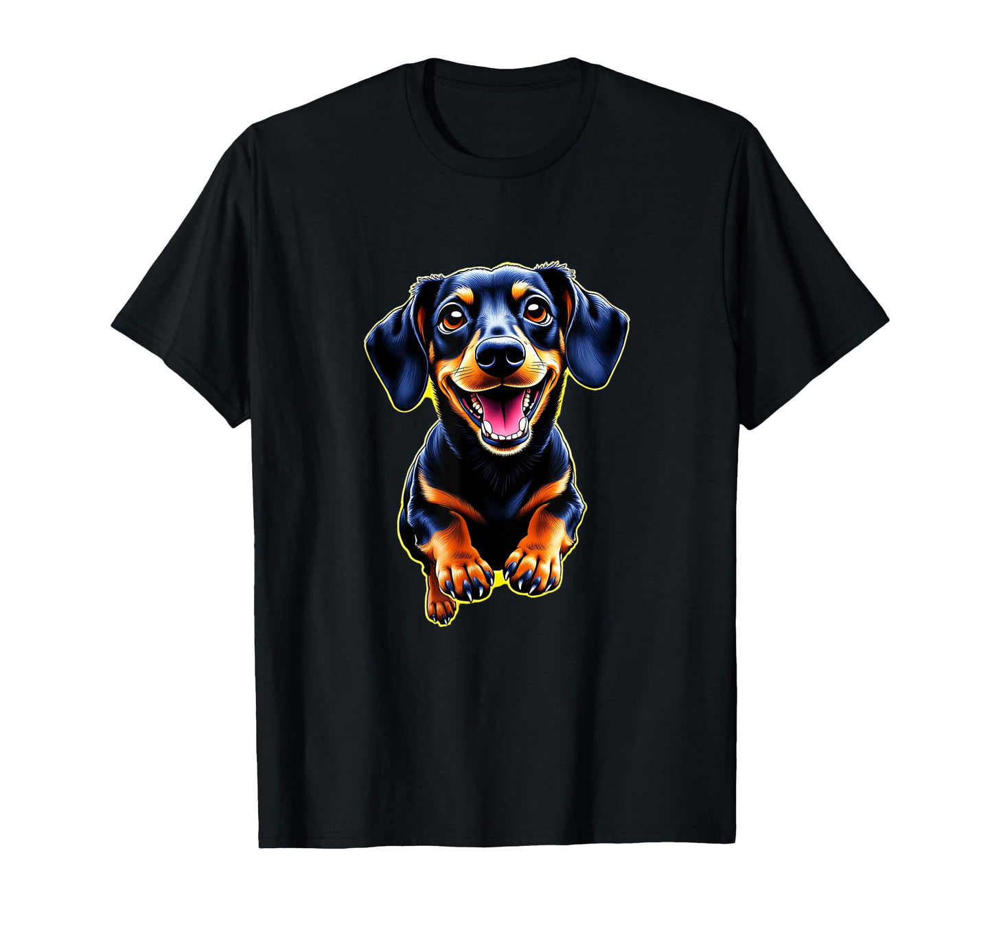 Dachshund Dog Lovers Playing Design Cute Funny Dachshund T-Shirt