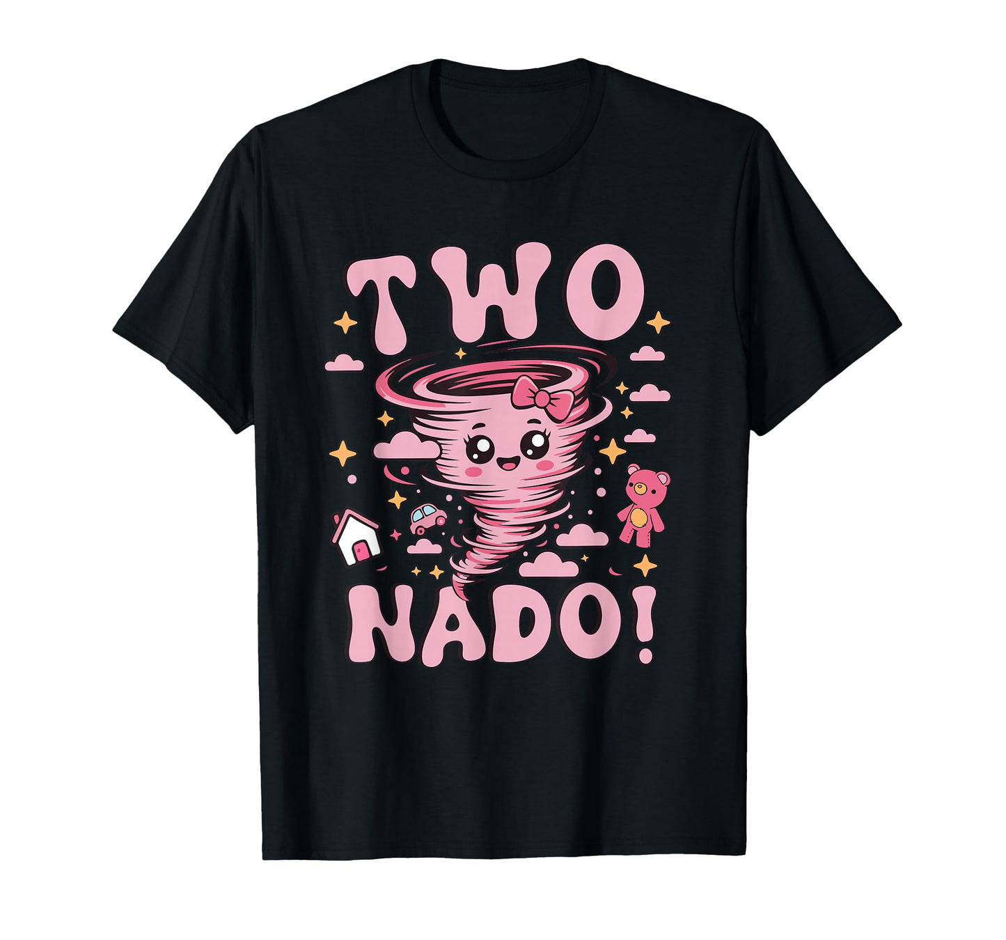 Tornado 2 Year Old Girl Birthday Two Nado 2nd Bday Kids T-Shirt