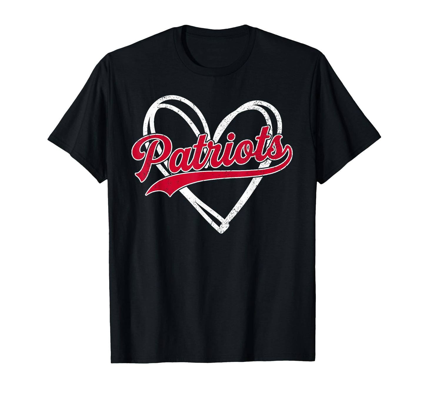 Vintage Patriot Vintage Heart Design Men Women Kids T-Shirt