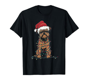 Funny Brussels Griffon Christmas Graphics Dog Lights Lover T-Shirt