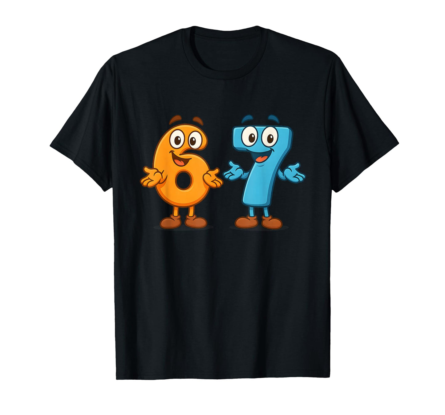 67 Meme Six Seven Kids Number Blocks Math Teacher Funny 6 7 T-Shirt