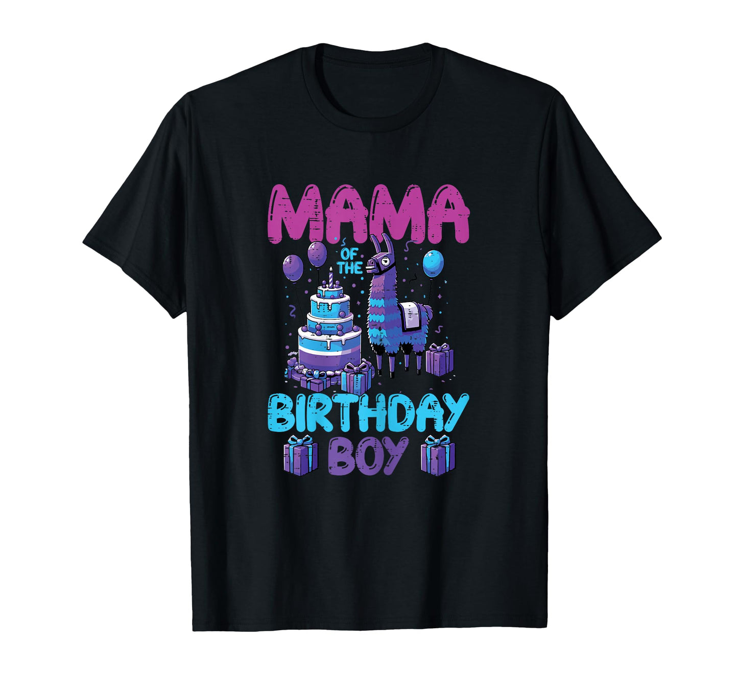 Mama of Birthday Boy Llama Pinata Party Family Match Women T-Shirt