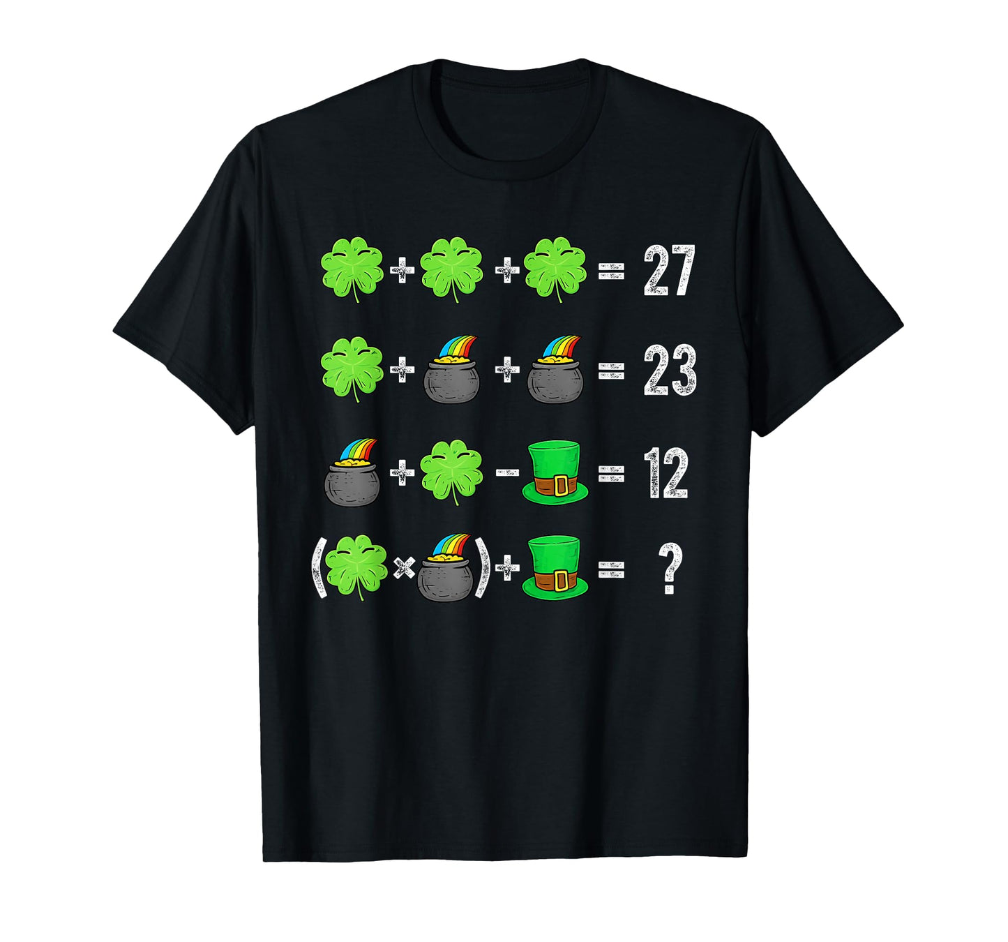 Funny Six Seven 67 Meme St Patricks Day Math Equation PEMDAS T-Shirt