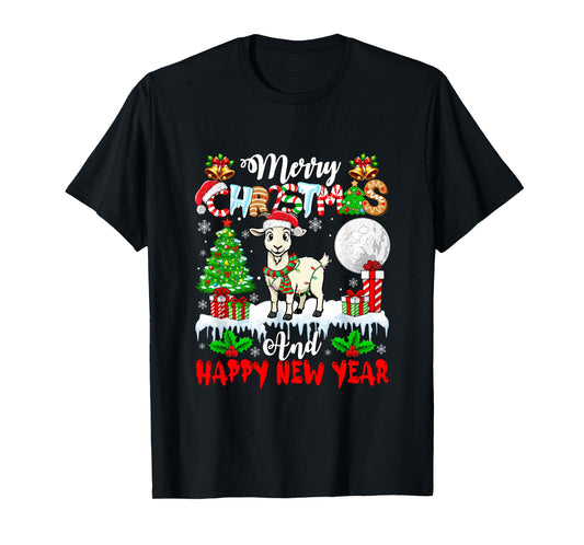 Merry Christmas and Happy New Year Santa Goat Farmer Owner T-Shirt