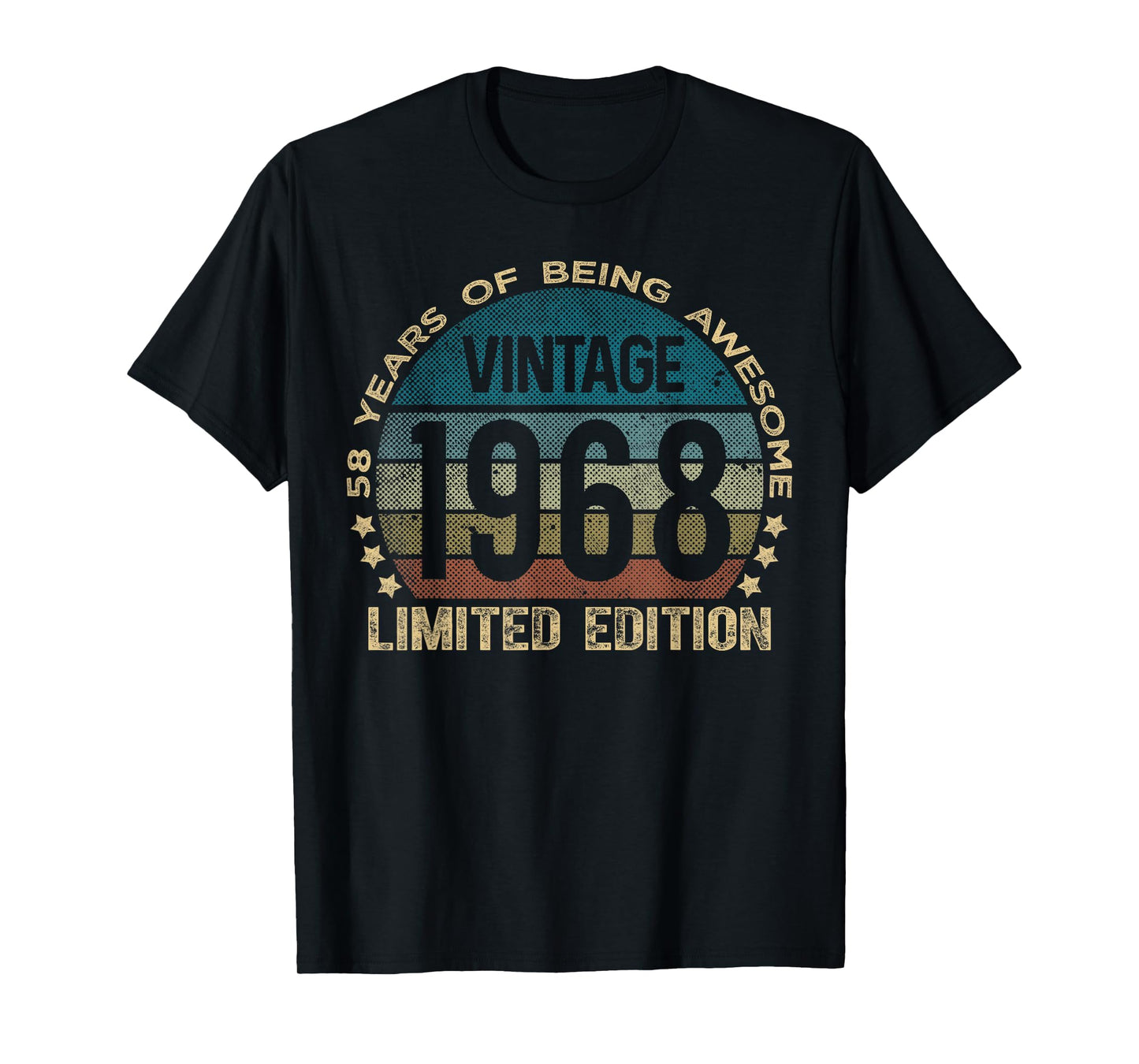 58 Year Old Gifts Vintage 1968 Limited Edition 58th Birthday T-Shirt