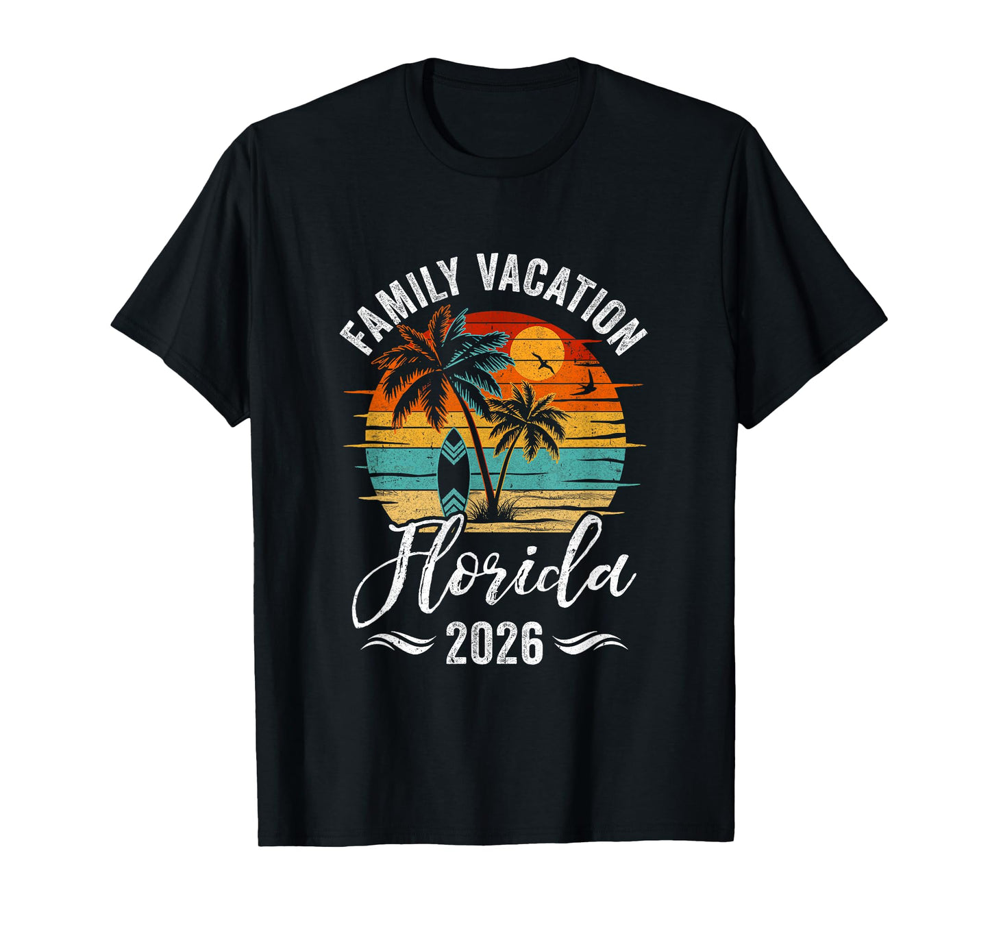Family Vacation 2026 Vintage Florida Summer Matching Trip T-Shirt