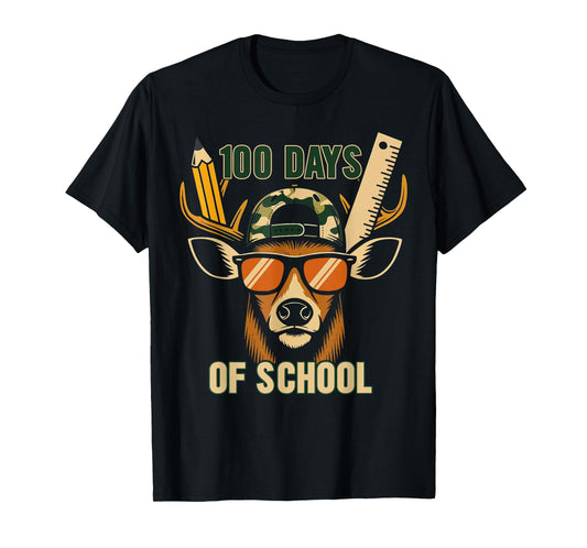 Oh Deer 100 Days of School are Here Deer Hunting 100th Day T-Shirt