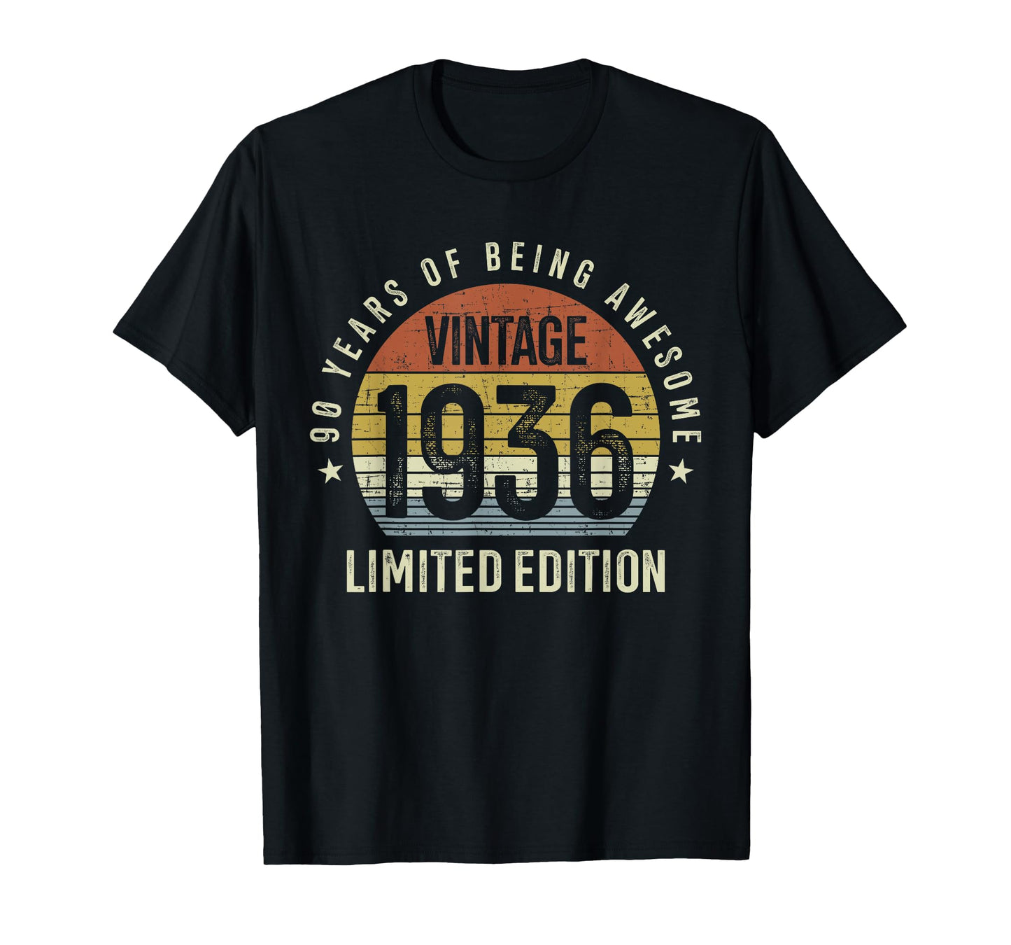 90th Birthday Vintage 1936 Limited Edition 90 Years Old T-Shirt