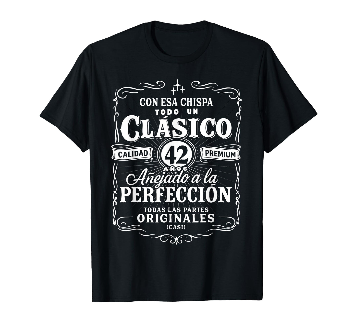 Vintage 42nd Birthday Men Funny Cumpleaños 42 Spanish Gag T-Shirt
