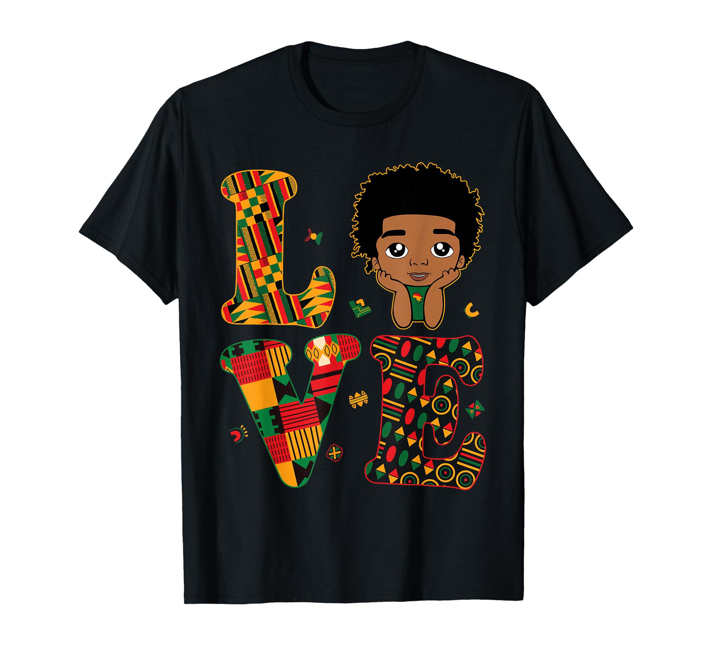 Love African Kente Toddler Boys Black History Month Proud T-Shirt