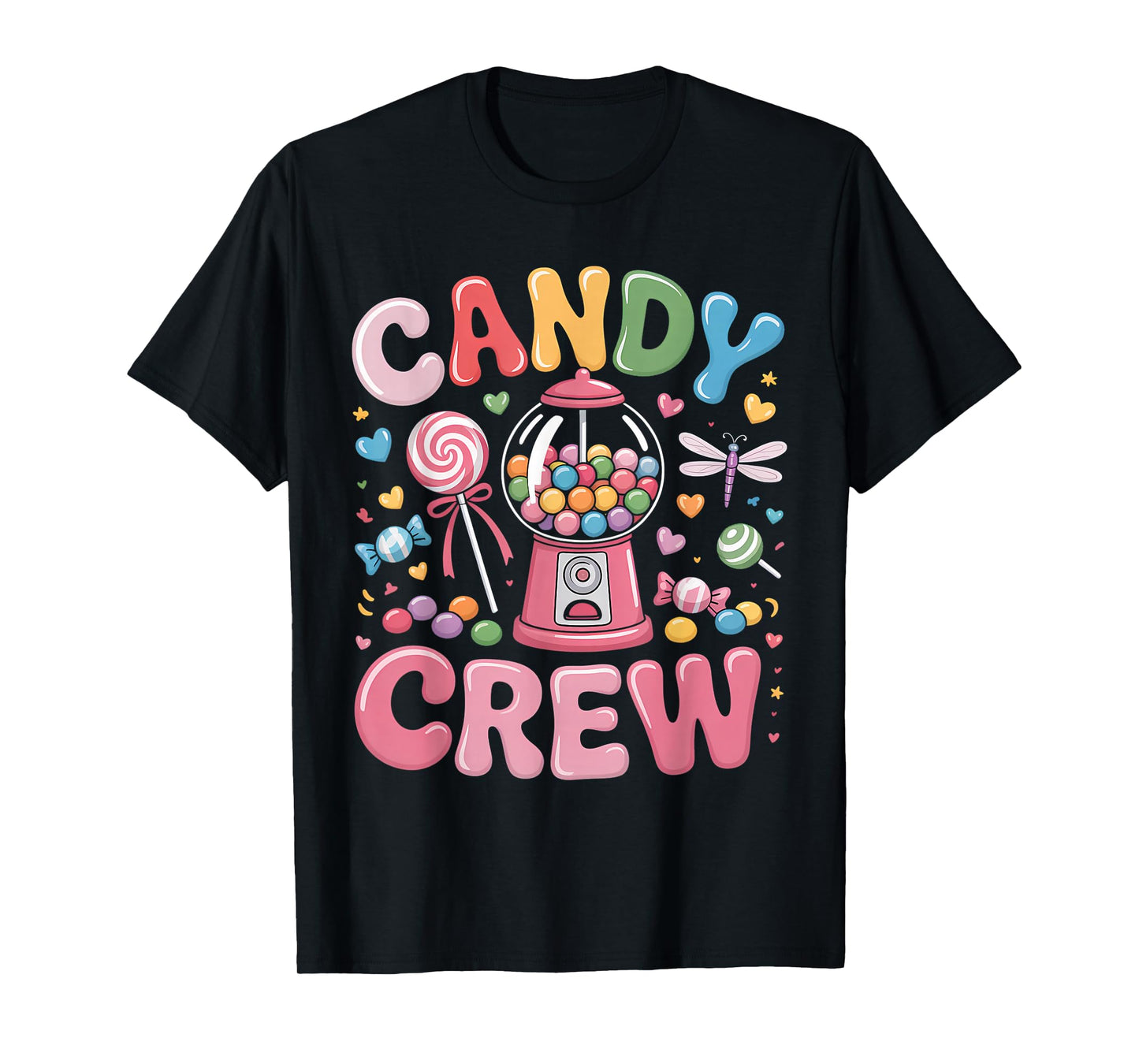 Candy Crew Cute Colorful Sweet Treats Design T-Shirt