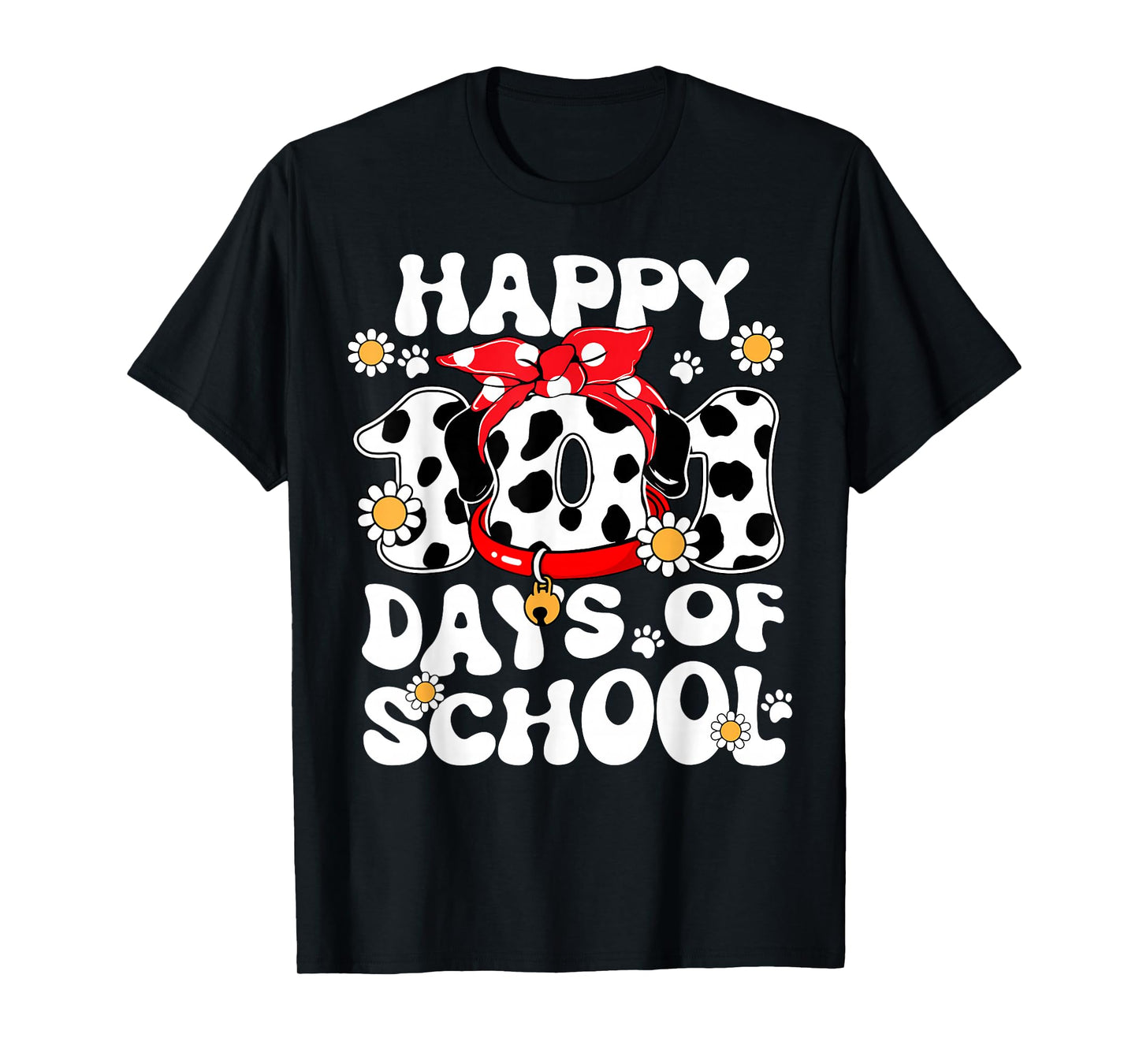 100 Days of School Dalmatian Dog 100th Day of School Kids T-Shirt