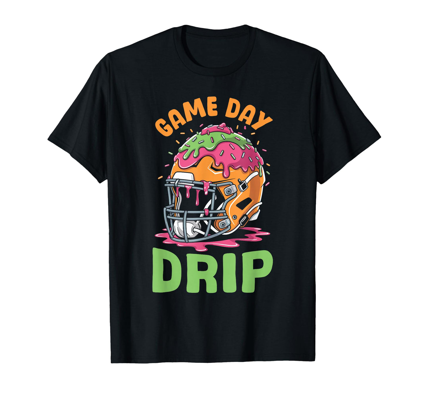 Game Day Drip Boys Football Ice Cream Drip T-Shirt