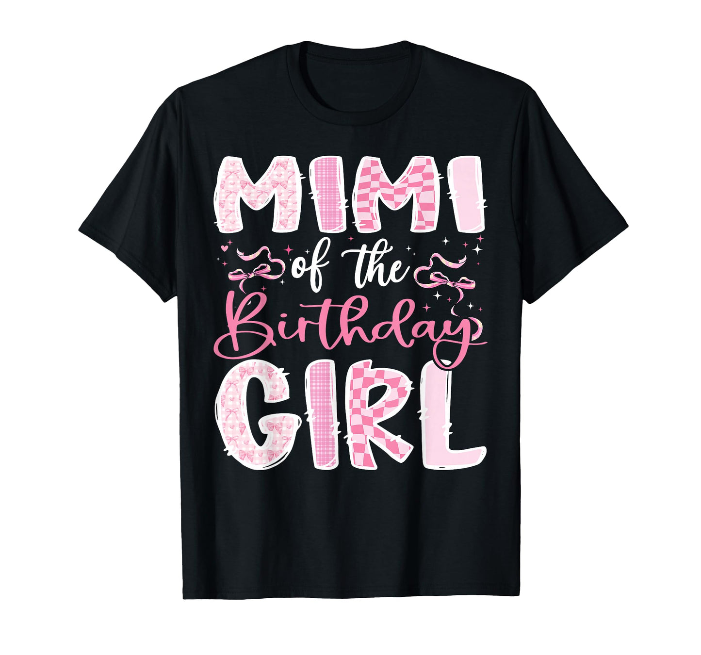 Mimi of The Birthday Girl Pink Coquette Bow Family T-Shirt
