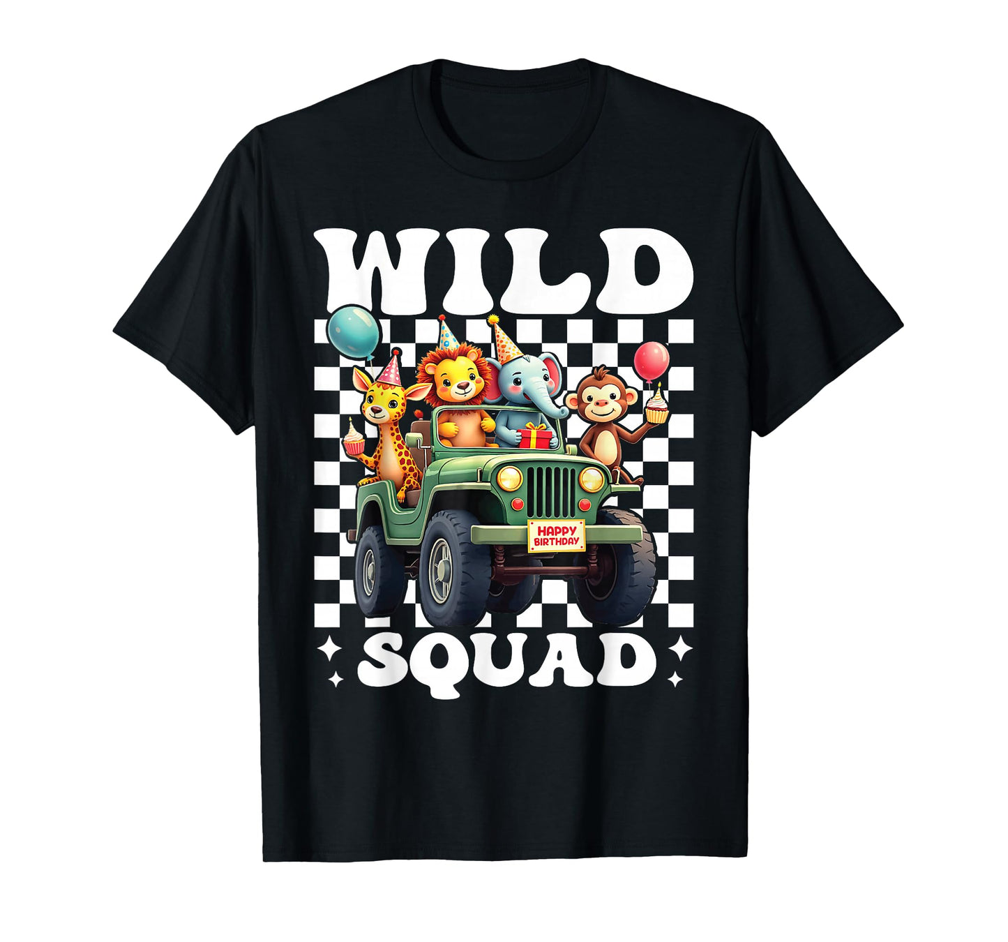 Wild Squad Zoo Born 2 be Wild Birthday Safari Jungle Animal T-Shirt