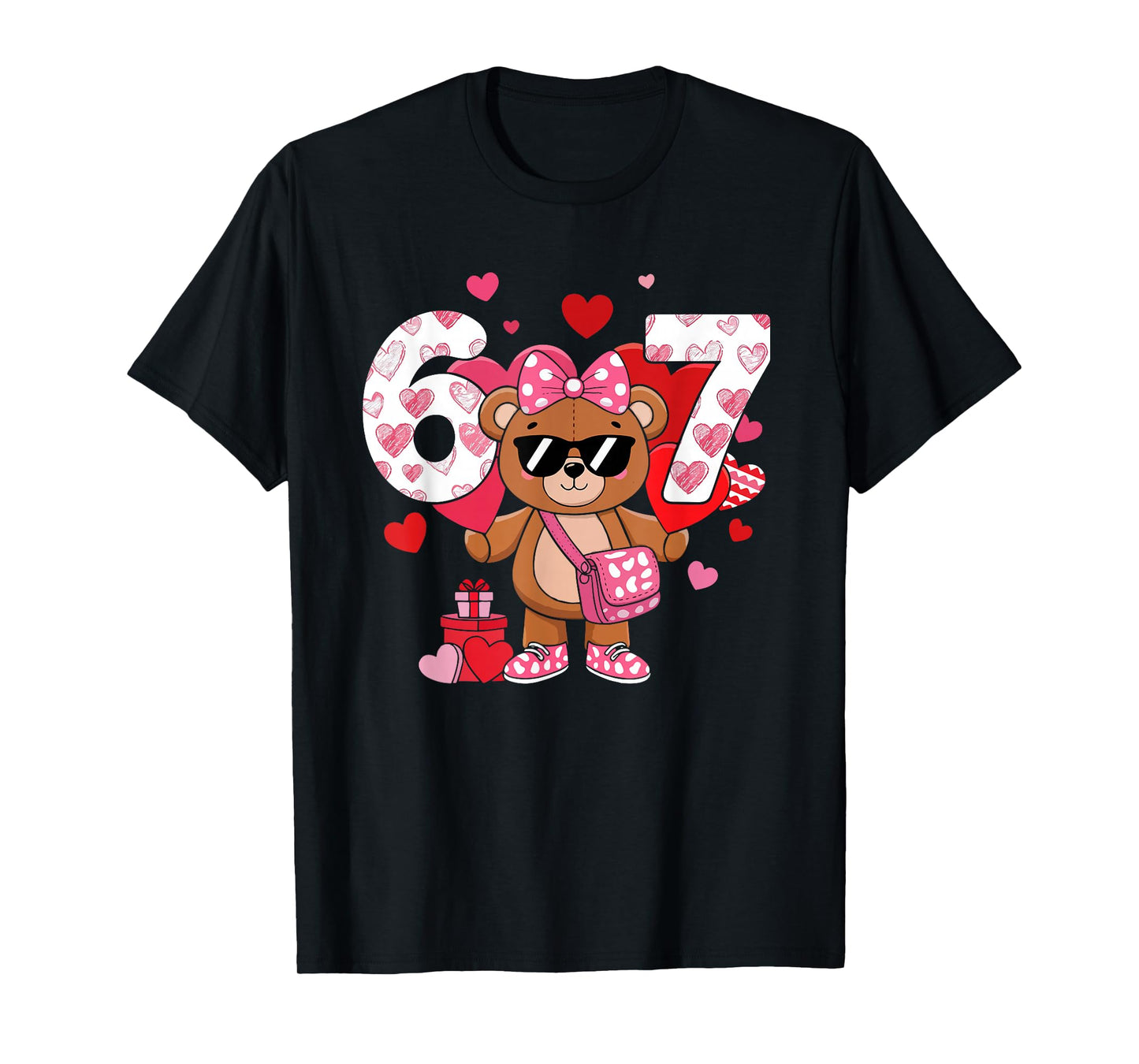 Funny 67 Valentine 6 7 Six Seven Meme Kids Women Men T-Shirt