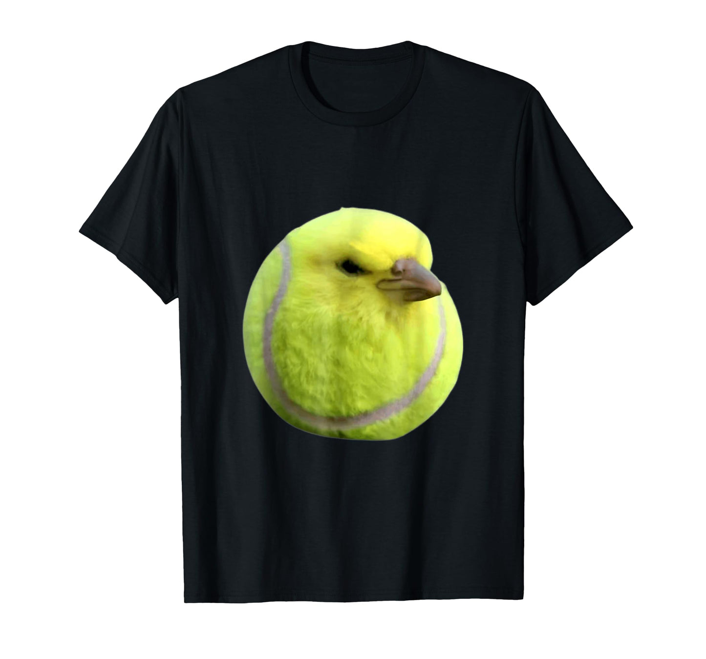 Tennis Bird Meme Round Budgie Tennis Ball T-Shirt